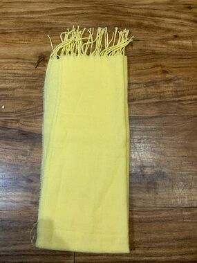 Soft Yellow Fringe Scarf